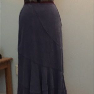 Tiered denim blue skirt